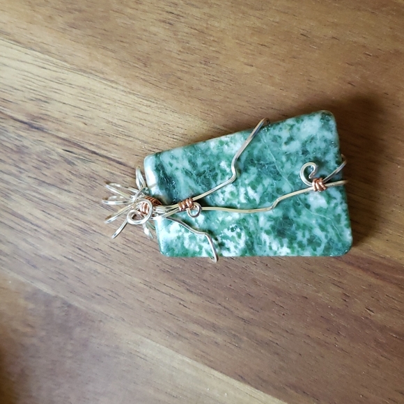 NWT Moss Agate (green & white) Pendant - Picture 4 of 8